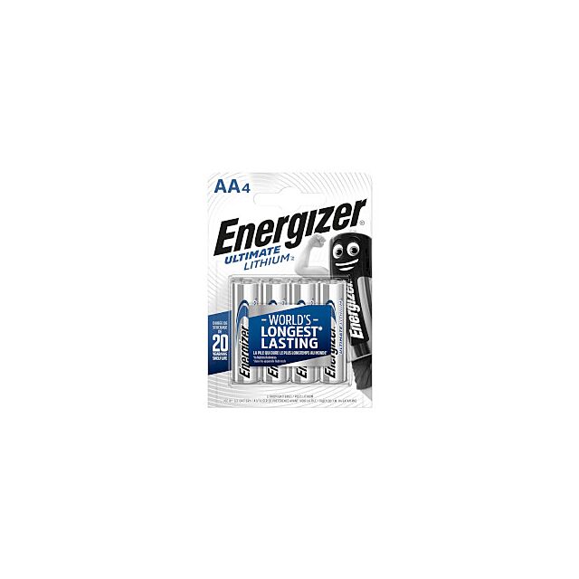 Pile au lithium AA | 1.5 V DC | 3000 mAh | 4-Blister | Argent
