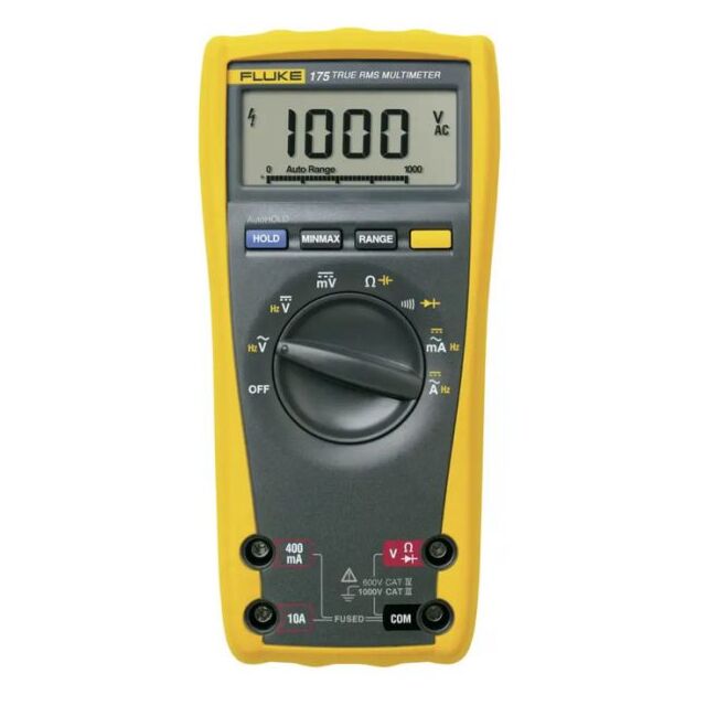 FLUKE 175 Multimètre numérique TRMS AC 6 000 chiffres 1000 VAC 1000 VDC 10 ADC