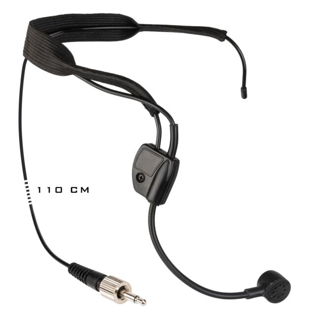 Headset microphone à condensateur robuste avec Mini-jack avec vis à utiliser avec le HF-BPACK Fitness